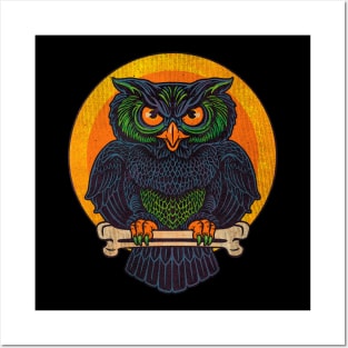 Vintage Owl Posters and Art